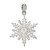 Image of Sterling Silver Snowflake with Stellux Synthetic Crystal Pendant