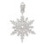 Image of Sterling Silver Snowflake with Stellux Synthetic Crystal Pendant