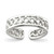 Image of Sterling Silver Solid with Cutout Weave Design Toe Ring