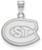 Image of Sterling Silver St. Cloud State Small Pendant by LogoArt (SS001STC)