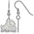 Image of Sterling Silver Texas Christian University Small Dangle Earrings by LogoArt