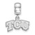 Image of Sterling Silver Texas Christian University XSmall Dangle Bead LogoArt SS014TCU