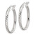Image of 25mm Sterling Silver Textured Hollow Oval Hoop Earrings QE8258