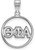 Image of Sterling Silver Theta Phi Alpha Small Circle Pendant by LogoArt (SS011TPA)