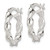 Image of 20.6mm Sterling Silver Twisted & Textured Hoop Earrings QE14165