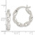 Image of 20.6mm Sterling Silver Twisted & Textured Hoop Earrings QE14165