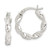 Image of 20.6mm Sterling Silver Twisted & Textured Hoop Earrings QE14165