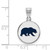 Image of Sterling Silver U of California Berkeley Medium Enamel Disc Pendant by LogoArt
