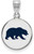 Image of Sterling Silver U of California Berkeley Medium Enamel Disc Pendant by LogoArt