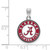 Image of Sterling Silver University of Alabama Small Enamel Disc Pendant by LogoArt