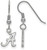 Image of Sterling Silver University of Alabama X-Small Dangle Earrings LogoArt (SS006UAL)