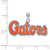 Image of Sterling Silver University of Florida Small Enamel Pendant by LogoArt (SS051UFL)