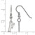 Sterling Silver University of Florida X-Small Dangle Earrings LogoArt (SS063UFL)