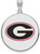 Image of Sterling Silver University of Georgia XL Enamel Pendant by LogoArt (SS081UGA) Image of Sterling Silver University of Georgia XL Enamel Pendant by LogoArt (SS081UGA)