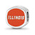 Image of Sterling Silver University Of Illinois Cushion Shaped Enameled LogoArt Bead