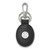 Sterling Silver University of Illinois Leather Oval Key Chain LogoArt SS013UILK1