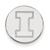 Sterling Silver University of Illinois Leather Oval Key Chain LogoArt SS013UILK1