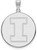 Image of Sterling Silver University of Illinois XL Disc Pendant by LogoArt