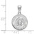 Image of Sterling Silver University of Iowa Medium Crest Pendant by LogoArt