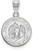 Image of Sterling Silver University of Iowa Medium Crest Pendant by LogoArt