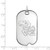 Image of Sterling Silver University of Kansas Large Dog Tag by LogoArt