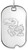 Image of Sterling Silver University of Kansas Large Dog Tag by LogoArt
