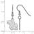 Image of Sterling Silver University of Kansas Small Dangle Earrings by LogoArt (SS007UKS)