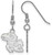 Image of Sterling Silver University of Kansas Small Dangle Earrings by LogoArt (SS007UKS)