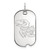 Sterling Silver University of Kansas Small Dog Tag by LogoArt