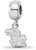 Image of Sterling Silver University of Kansas X-Small Dangle Bead Charm by LogoArt