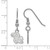 Image of Sterling Silver University of Kansas X-Small Dangle Earrings by LogoArt SS006UKS