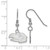 Image of Sterling Silver University of Kansas X-Small Dangle Earrings by LogoArt SS043UKS