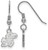 Image of Sterling Silver University of Kansas X-Small Dangle Earrings by LogoArt SS069UKS