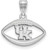 Image of Sterling Silver University of Kentucky Pendant in Football by LogoArt (SS018UK)