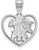 Image of Sterling Silver University of Kentucky Pendant in Heart by LogoArt (SS058UK)
