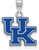 Image of Sterling Silver University of Kentucky Small Enamel Pendant by LogoArt
