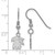 Image of Sterling Silver University of Kentucky X-Small Dangle Earrings LogoArt (SS048UK)