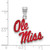 Image of Sterling Silver University of Mississippi Large Enamel Pendant LogoArt SS057UMS