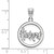 Image of Sterling Silver University of Nebraska Small Pendant in Circle LogoArt SS019UNE