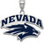 Sterling Silver University of Nevada Large Enamel Pendant by LogoArt