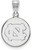 Image of Sterling Silver University of North Carolina Medium Disc Pendant by LogoArt