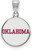 Image of Sterling Silver University of Oklahoma Medium Disc Pendant by LogoArt SS054UOK Image of Sterling Silver University of Oklahoma Medium Disc Pendant by LogoArt SS054UOK