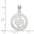 Image of Sterling Silver University of Oklahoma Small Pendant in Circle by LogoArt