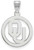 Image of Sterling Silver University of Oklahoma Small Pendant in Circle by LogoArt