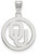 Sterling Silver University of Oklahoma Small Pendant in Circle by LogoArt