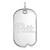 Sterling Silver University of Pittsburgh Small Dog Tag by LogoArt