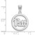 Image of Sterling Silver University of Pittsburgh Small Pendant in Circle by LogoArt