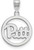 Image of Sterling Silver University of Pittsburgh Small Pendant in Circle by LogoArt