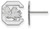Image of Sterling Silver University of South Carolina Sm Post Earrings LogoArt SS009USO