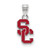 Sterling Silver University of Southern California Small Enamel Pendant LogoArt